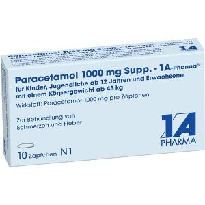 Paracetamol 1000mg Supp. - 1A-Pharma, 10 ST