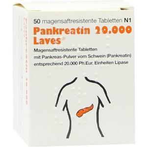 PANKREATIN 20000 LAVES, 50 ST