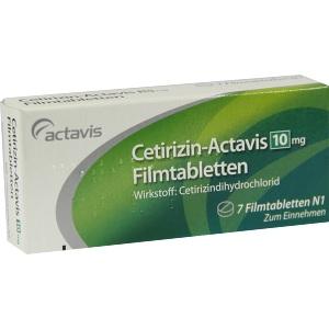 Cetirizin-Actavis 10mg Filmtabletten, 7 ST