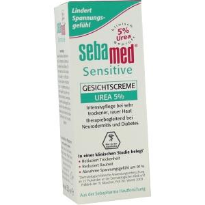 sebamed Sensitive Urea Gesichtscreme 5%, 50 ML