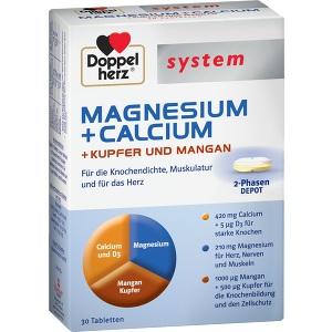 Doppelherz Magnesium+Calcium+Kupfer u Manga system, 30 ST
