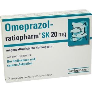 Omeprazol-ratiopharm SK 20mg magensaftres.Hartkap., 7 ST