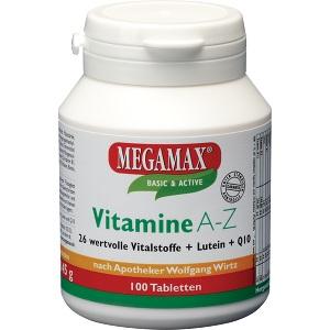 MEGAMAX Vitamine A-Z+Q10+Lutein, 100 ST