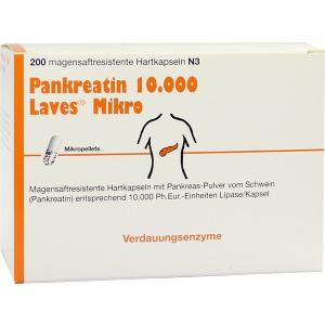 PANKREATIN 10000 LAVES MIKRO, 200 ST
