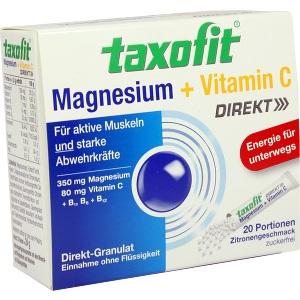 taxofit Magnesium + Vitamin C Direkt-Granulat, 20 ST