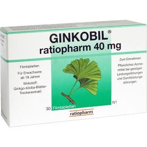 GINKOBIL-ratiopharm 40mg Filmtabletten, 30 ST
