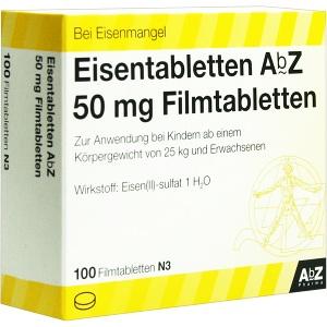 Eisentabletten AbZ 50 mg Filmtabletten, 100 ST