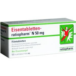 Eisentabletten-ratiopharm N 50mg Filmtabletten, 50 ST