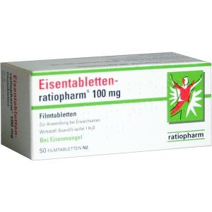 Eisentabletten-ratiopharm 100mg Filmtabletten, 50 ST