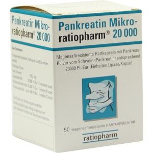 Pankreatin Mikro-ratiopharm 20000, 50 ST