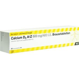 Calcium D3 AbZ 600 mg/400 I.E. Brausetabletten, 20 ST