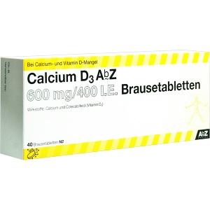 Calcium D3 AbZ 600 mg/400 I.E. Brausetabletten, 40 ST