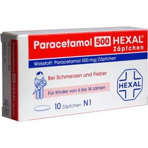 Paracetamol 500 Hexal Zaepfchen, 10 ST