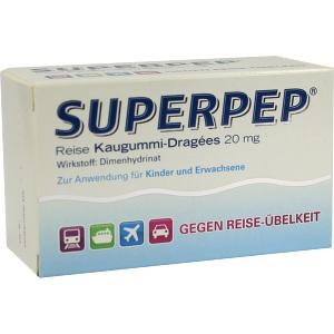 Superpep Reise Kaugummi-Dragees 20mg, 20 ST