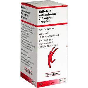 Etilefrin-ratiopharm 7.5mg/ml Tropfen, 50 ML