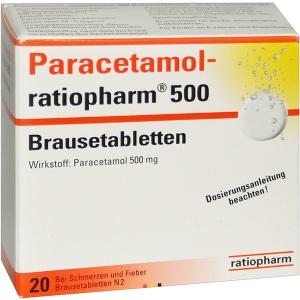Paracetamol-ratiopharm 500mg Brausetabletten, 20 ST