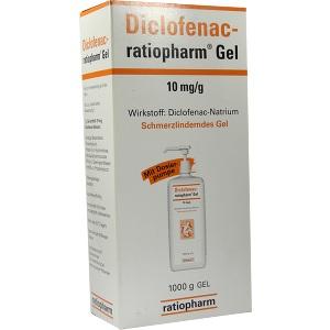 Diclofenac Ratiopharm Gel mit Dosierpumpe, 1000 G