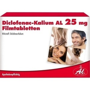 Diclofenac-Kalium AL 25mg Filmtabletten, 10 ST